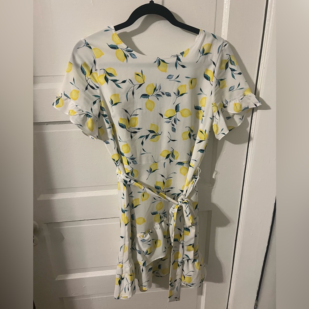 Banana Republic Lemon Ruffle Dress